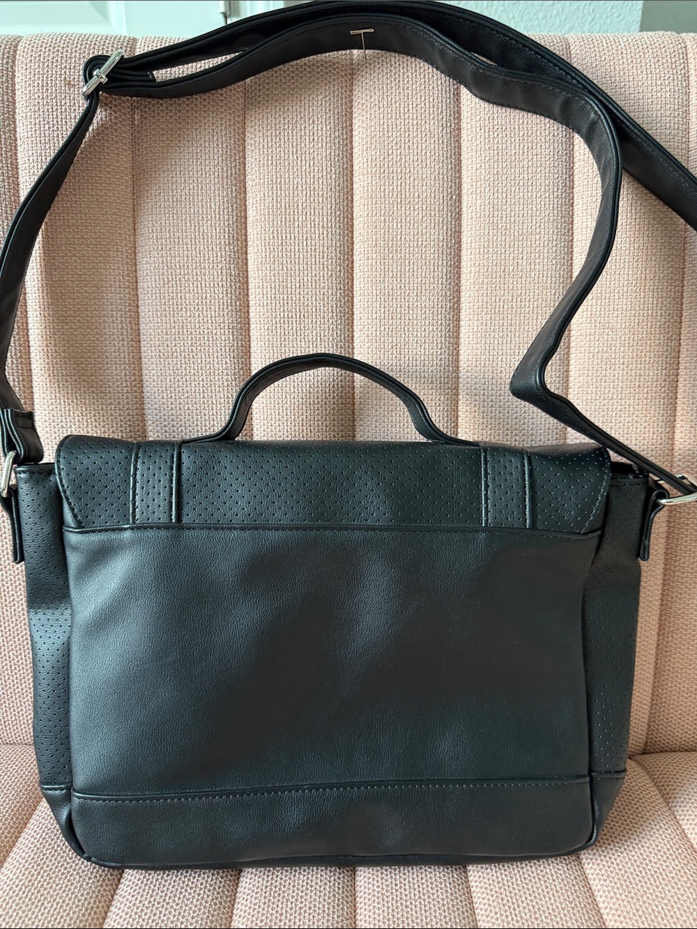 Loungefly Black Mickey Mouse Accent Crossbody Messenger Bag - Picture 4 of 8